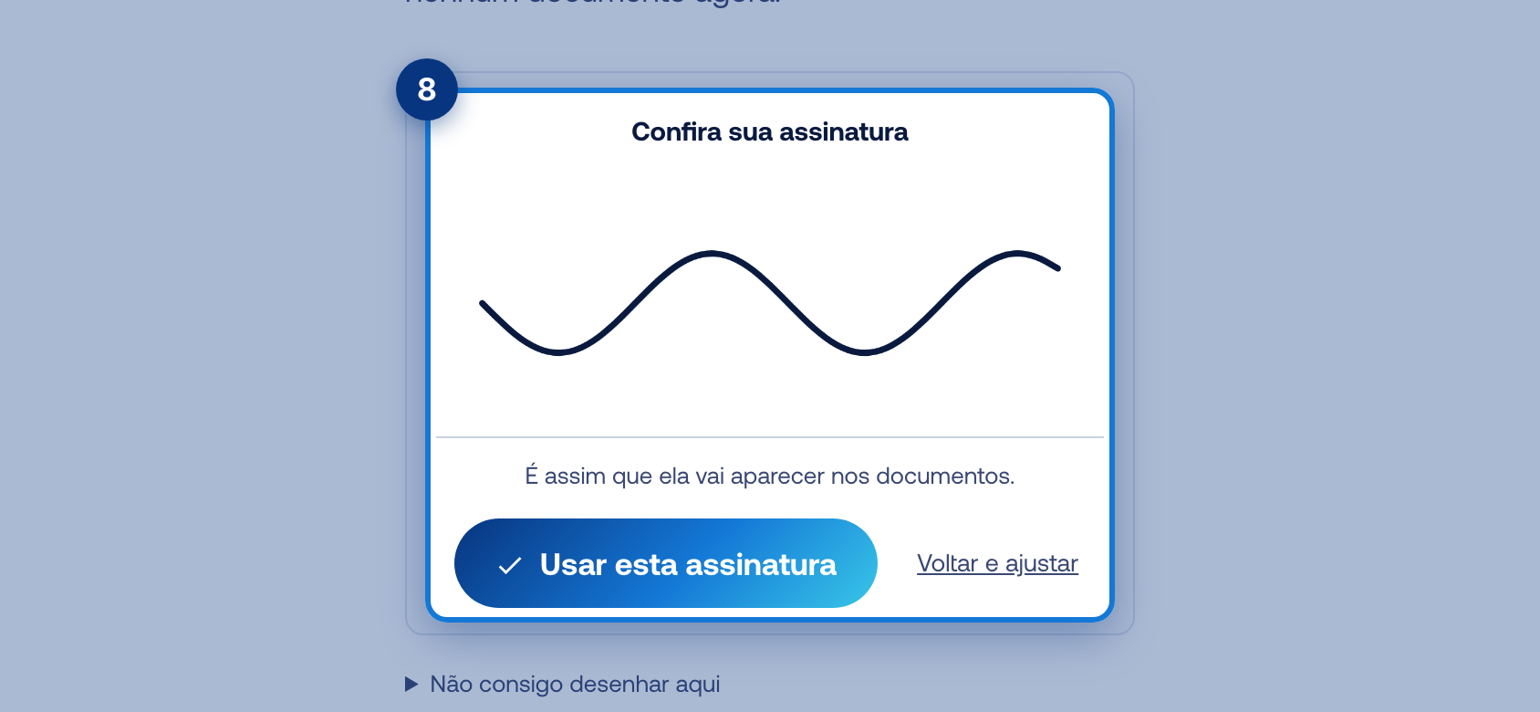 Tela do portal com Confira sua assinatura em destaque