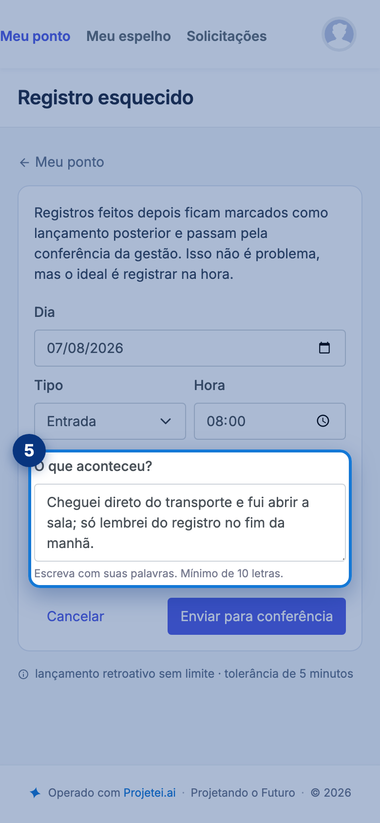 Tela do portal com O que aconteceu? em destaque
