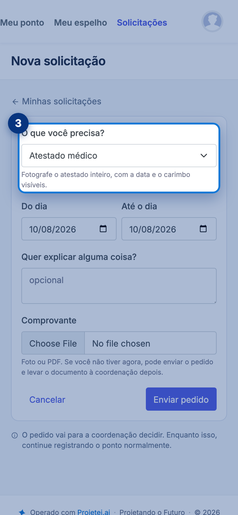 Tela do portal com O que você precisa? em destaque